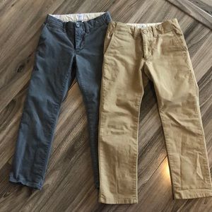 Two pair of Gap Kids chino boys pants